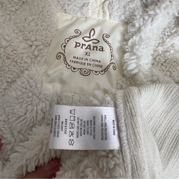 Prana Diva Quilted & Sherpa Lined Jacket Size XL - Picture 12 of 13